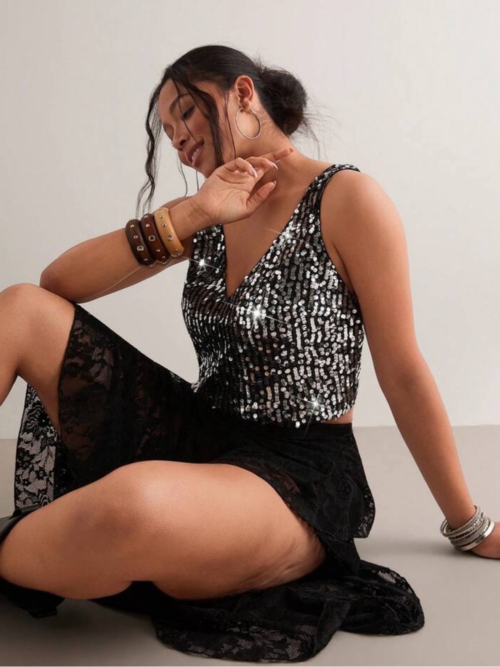💎 PLUS Sequin Cropped Tank 💎 - Picture 5 of 7